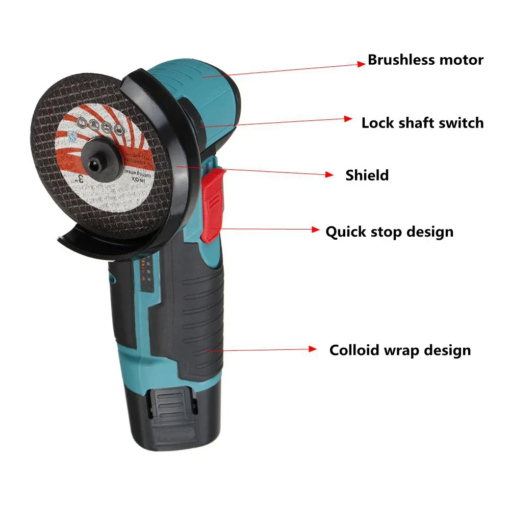 Brushless Angle Grinder Battery Powered - 500w 12v Schleifer bürstenloser Winkels chl