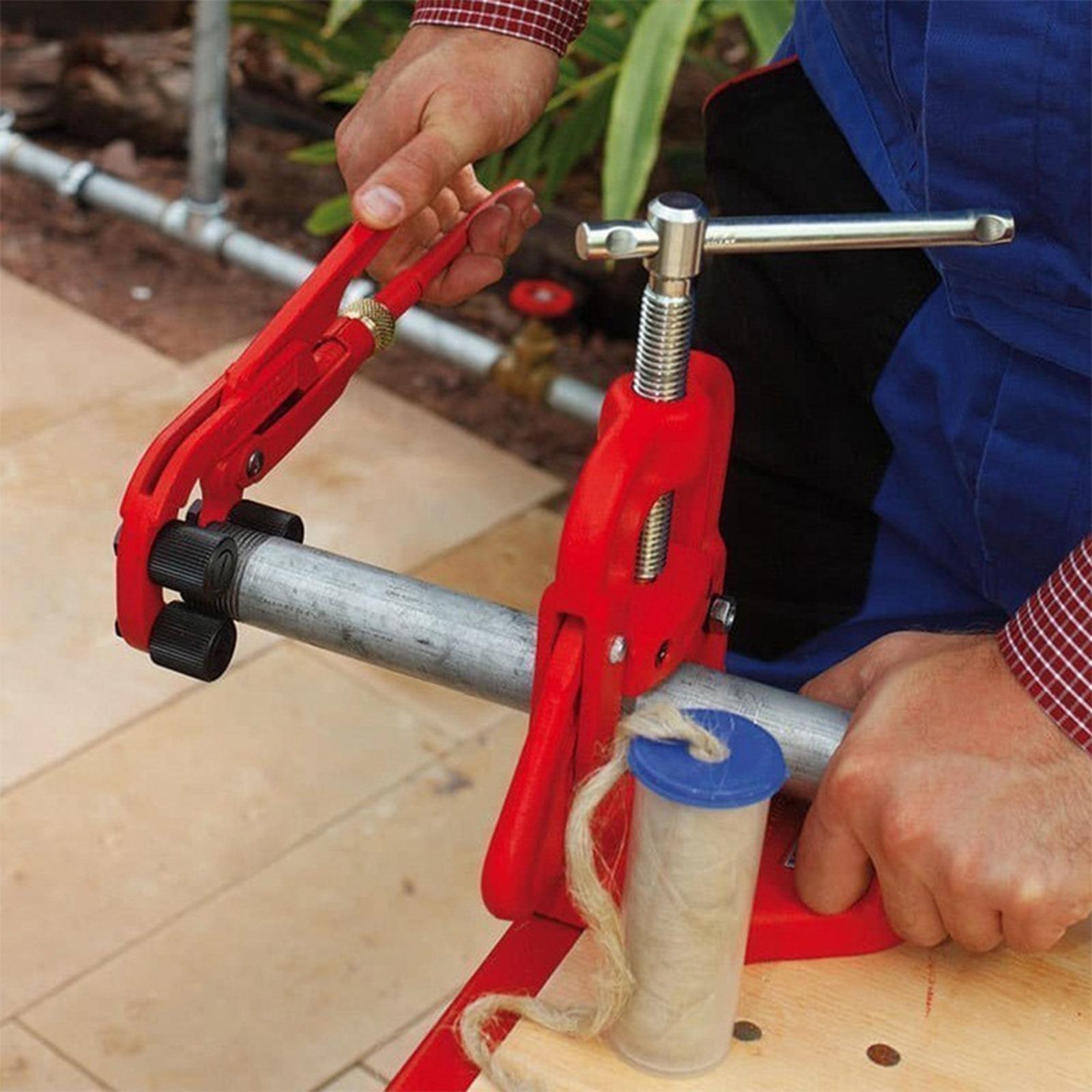 Plumbing - Gewindezange aus Kohlenstoffstahlrohr, verstellbare dreieckige Rollen,