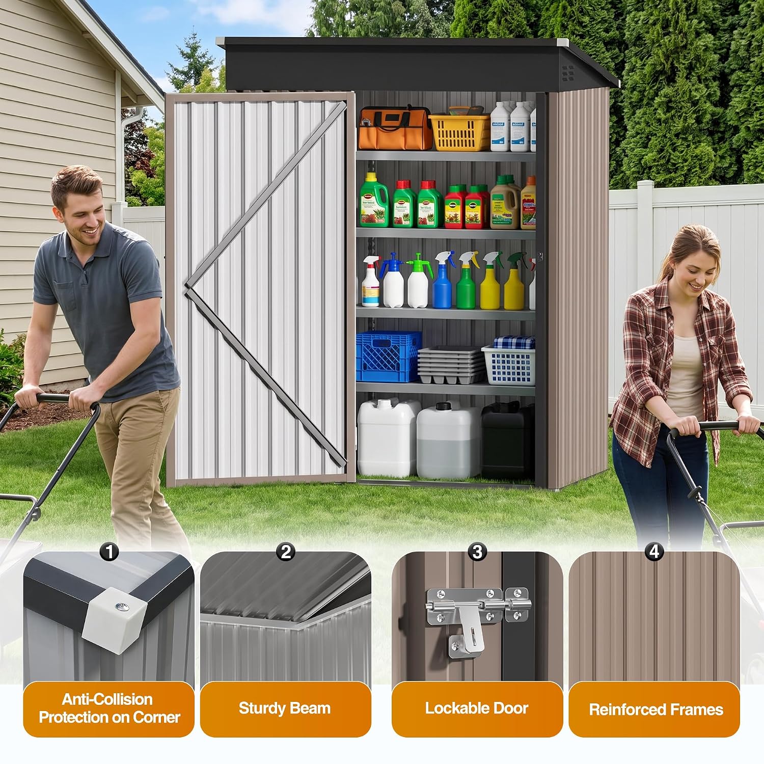 5x3FT Metall-Geräteschuppen mi – Garden Tools Bewertung und Preis