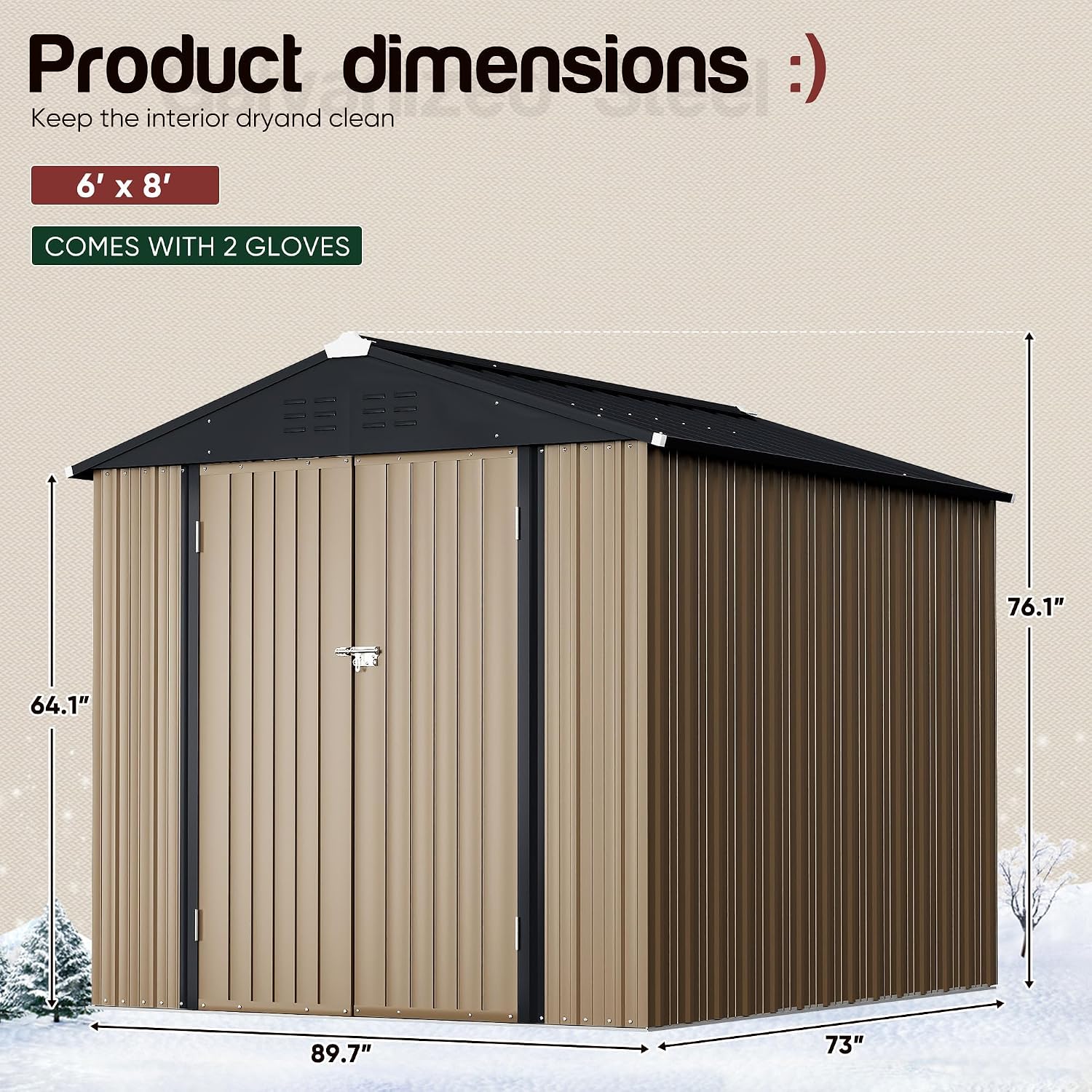 6x4 FT Metall-Gartenschuppen m – Garden Tools Bewertung und Preis