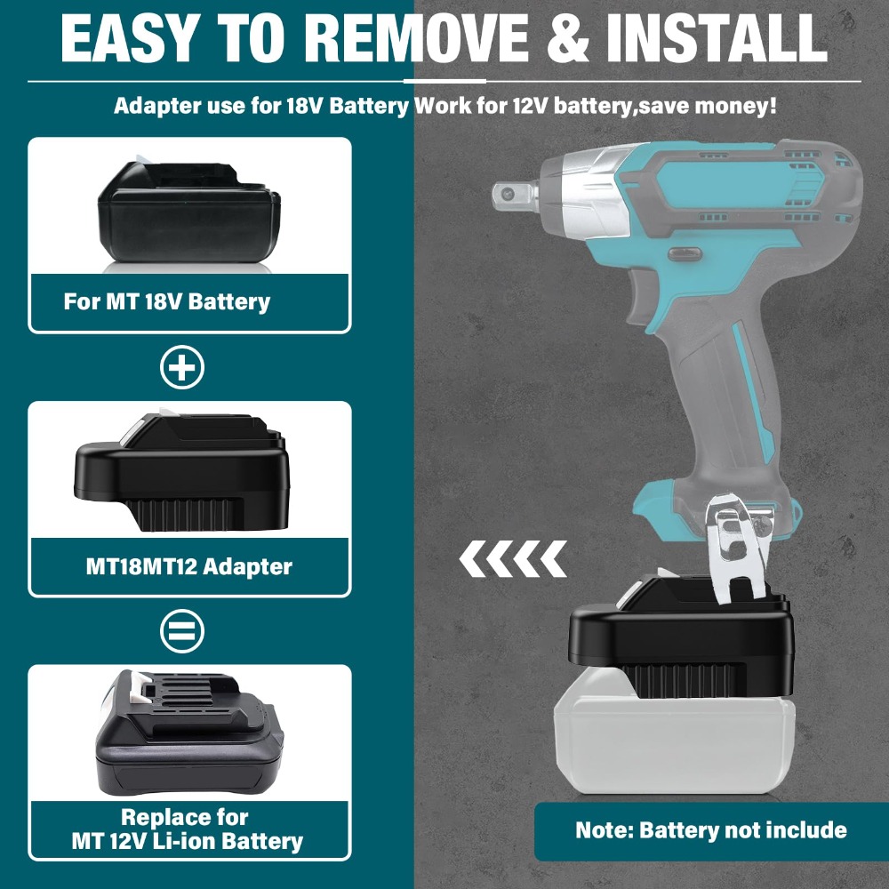 MT18MT12 Akku-Adapter-Konverte – Brushless Cordless Electric Drill 18V Bewertung und Preis