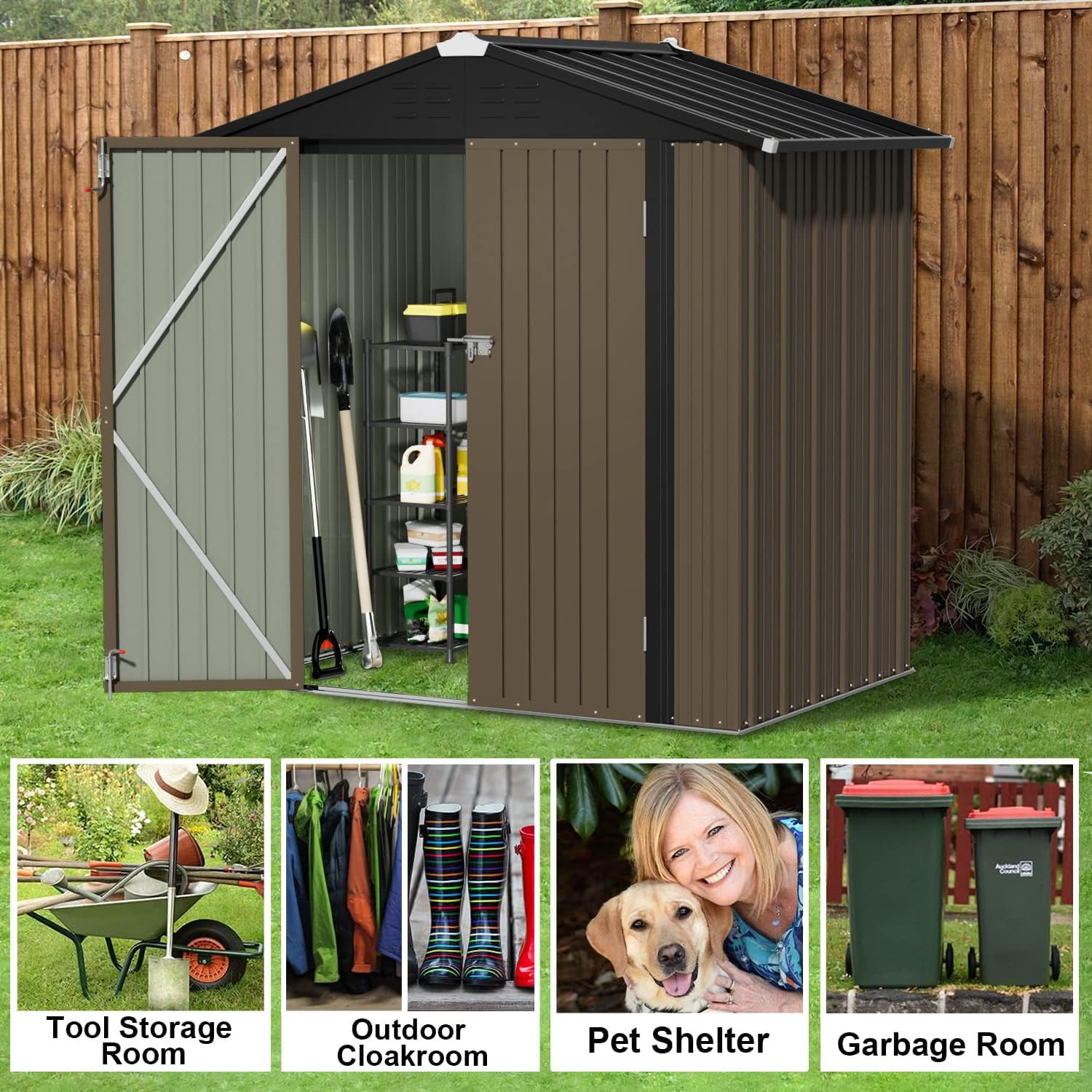 Metall-Geräteschuppen für den  – Garden Tools Bewertung und Preis